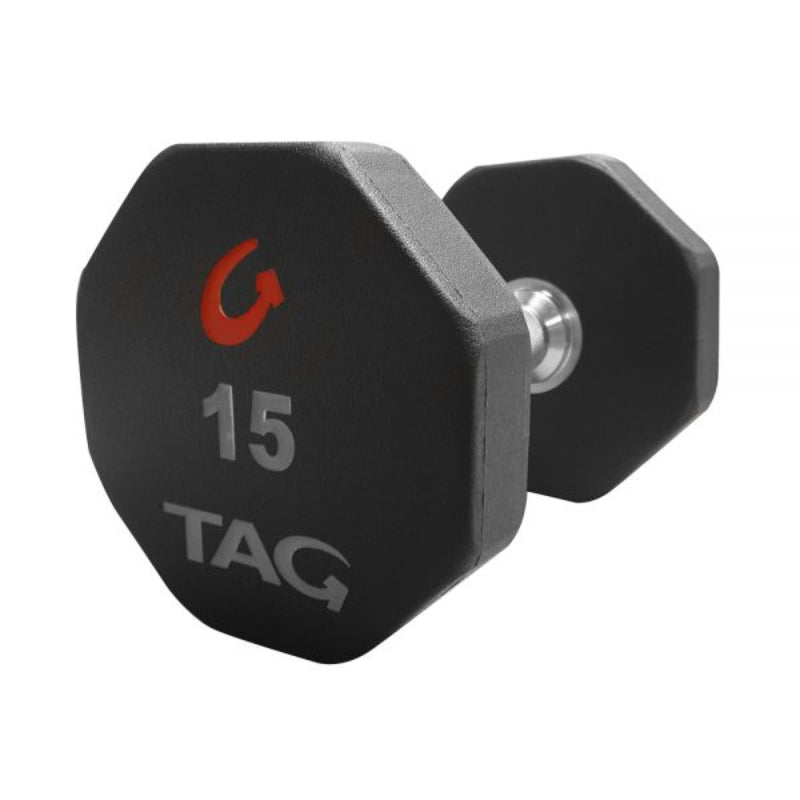 TAG Fitness 8 Sided Premium Ultrathane Dumbbell (Pair)